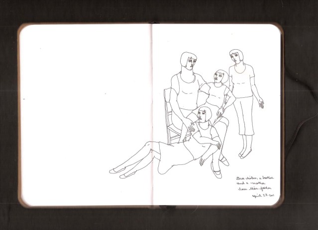 three sisters and their mother