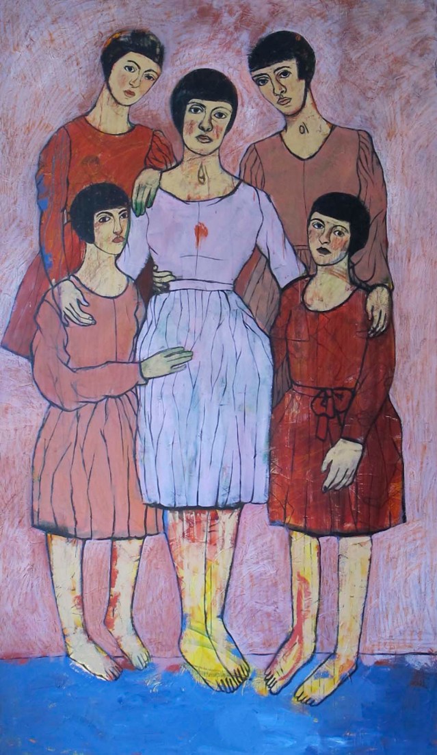 mom and her four daughters