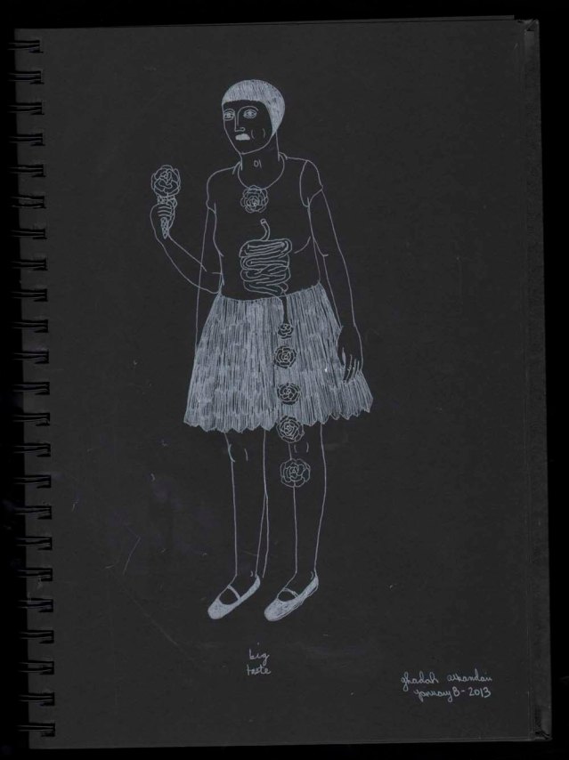 big taste. don't get any on your skirt