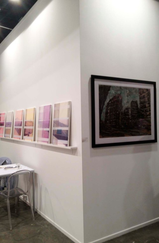 works by daniele genadry (l) and ayman baalbaki at the agial gallery