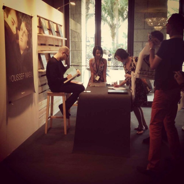 youssef nabil signing his eponymous book
