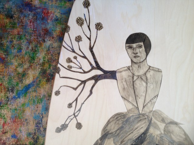 branching out. this was influenced by a movie i'd watched the night before: the tsunami and the cherry blossom