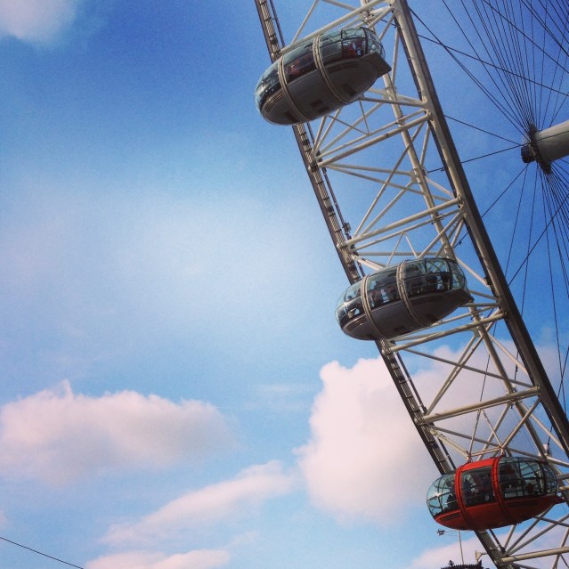 later on that day we see the london eye, but it doesn't see us. we'll go tomorrow