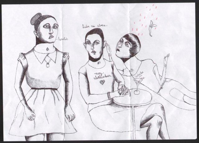 i drew this while waiting for the gates [to hell]  to open. i was a non-belieber. now i'm just angry at the brat