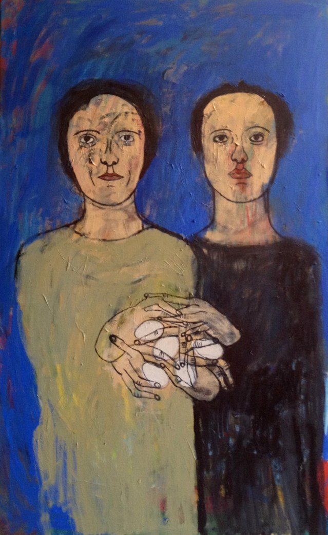 joint custody, acrylic on canvas