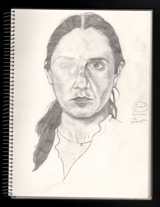 sometimes i fancy myself a draftswoman. i hate to draw my face but i was the only available model last night