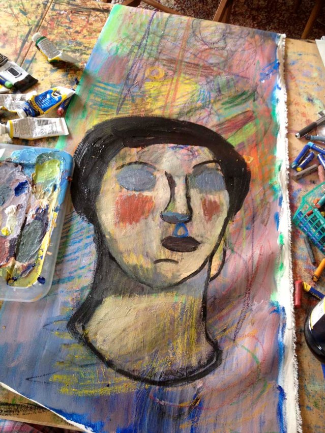 and soon a face emerges