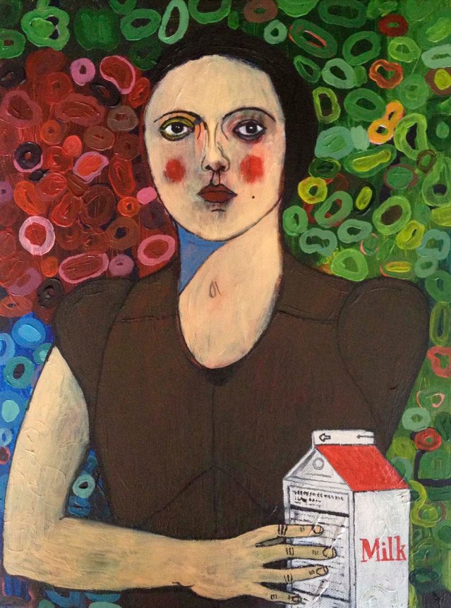eve and her [lactose-rich] milk, acrylic on canvas, 40 x 50 cm