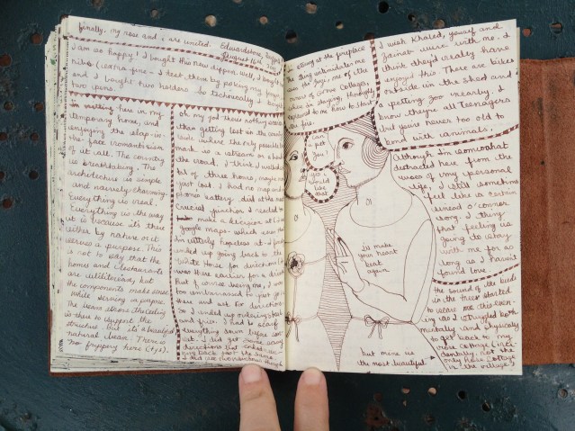 day one journal entry. i will scan these properly once i'm back home