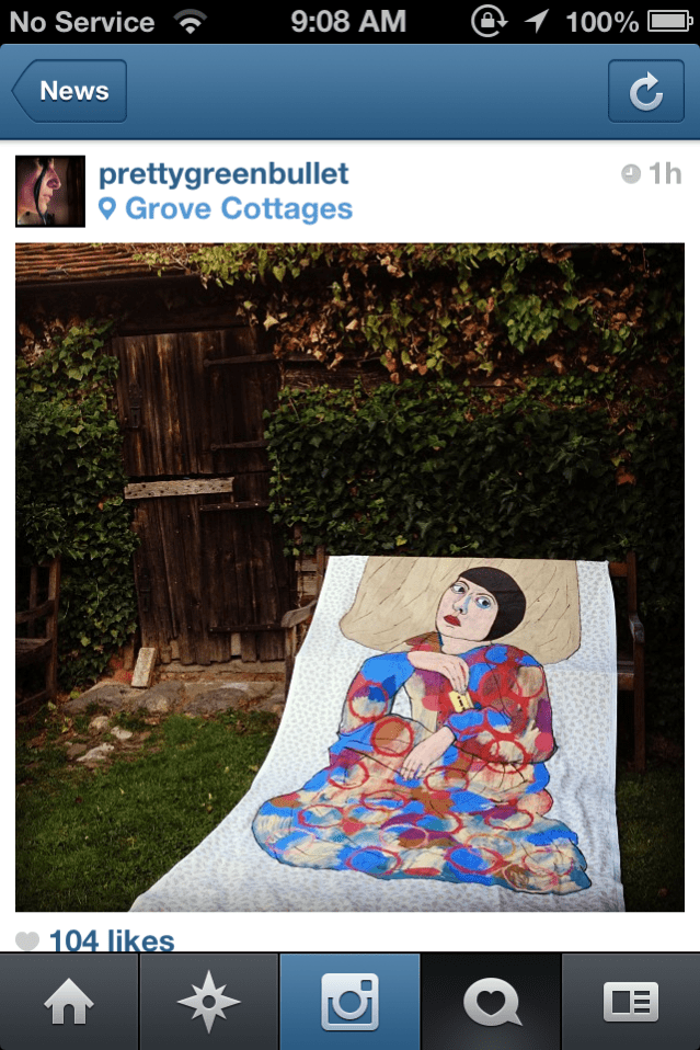 here she is behind the bike shed at the groves cottages, where i'm staying