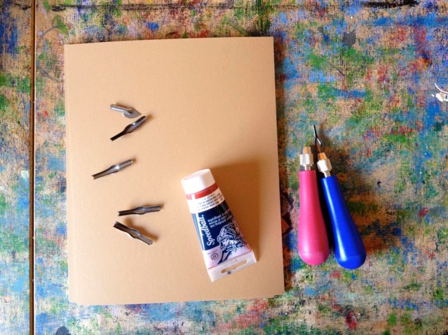 i'm going to stick to my basic black for now. i did get some red paint as well, which i played around with