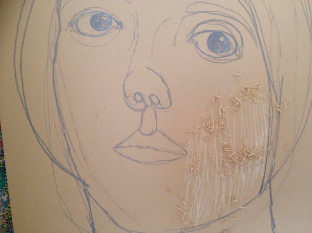 but this time i stuck to one cutter and tried my best to keep the lines in the same direction more or less