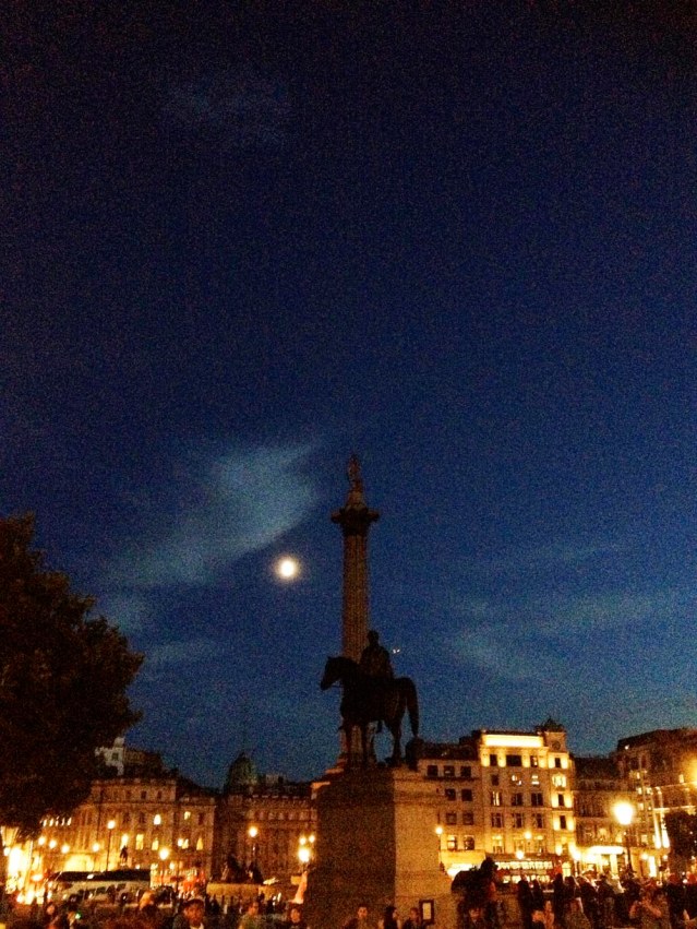 my photo of the moon (which was gorgeously gibbous in real life) was photo-bombed by King George IV and his horse