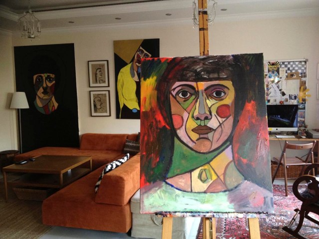 coming along but i was very annoyed with the face. i think all my women go through a homely phase