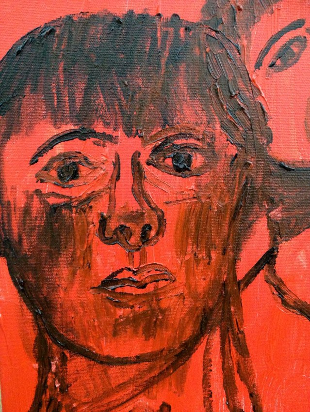 i didn't even wait for paint to dry. it was carnage on the canvas