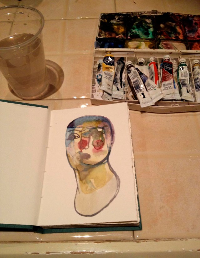 playing. the best thing about watercolor is its quality to do a lot of the work for you. because i'm not at all a pro at the medium, i enjoy the little surprises i get with the effects