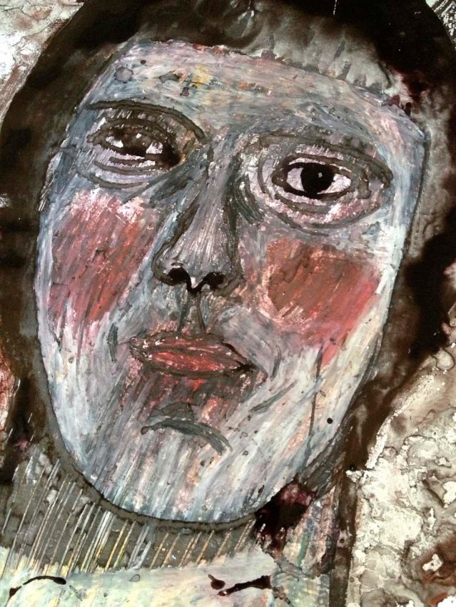 i got a little carried away with the oil pastels. my original plan with the wax paper was to solely use ink, and let the natural reactions take over