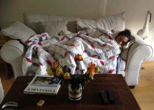 hush my little darling. something about the english countryside conks us out. when we got back we found zainab fast asleep