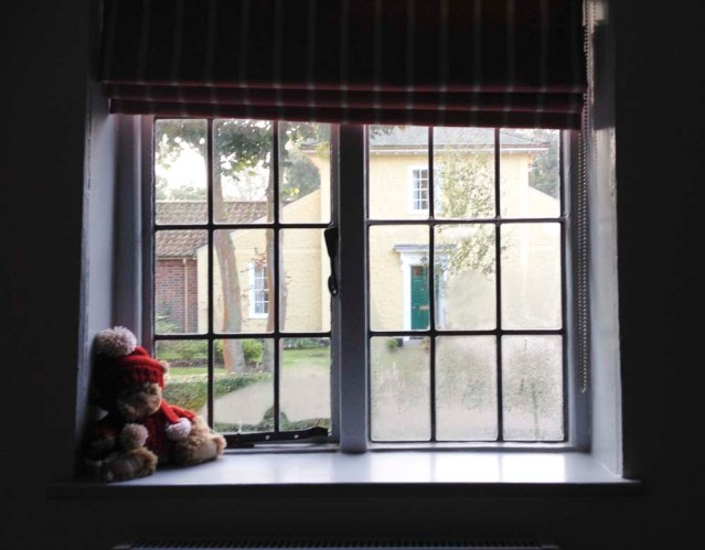 yousef's window and a teddy bear. this room was off the main bedroom which i just realized i forgot to take a photo of