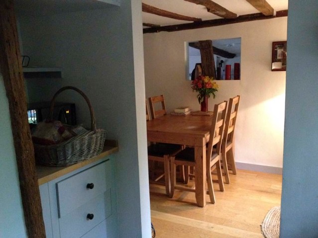 the dining area is cleared up