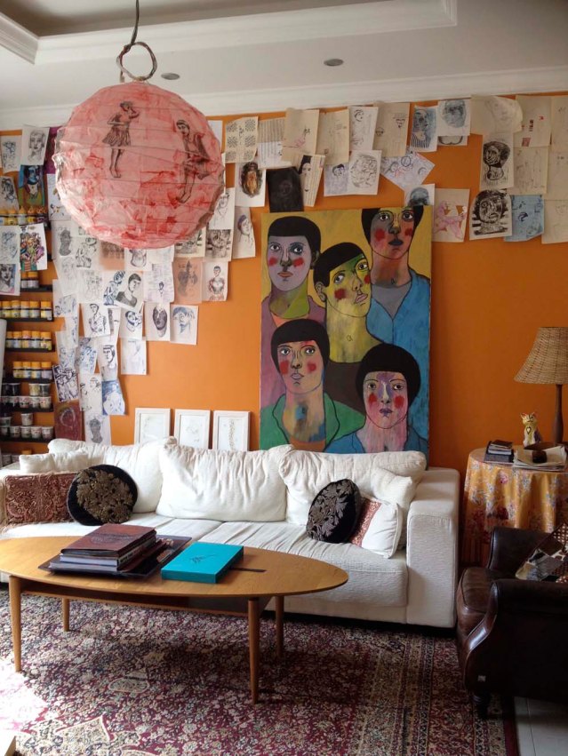 sometimes i like to put my paintings in an environment they might  be comfortable in