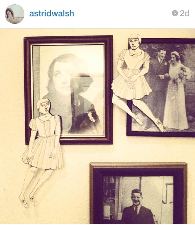 astrid writes, 'ghadah's women getting to know my ancestors during a visit to my parent's house in dublin.'