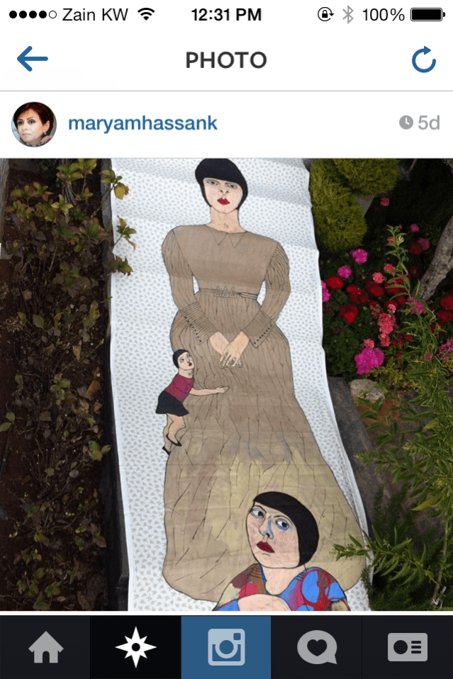 i love the colors in this photo, taken by my aunty maryam. i don't know why i am imagining some sort of a thelma and louise situation with my mom, aunties, cousins, tapestry and sometimes friends. they're all still in beirut, so we have yet to hear the stories