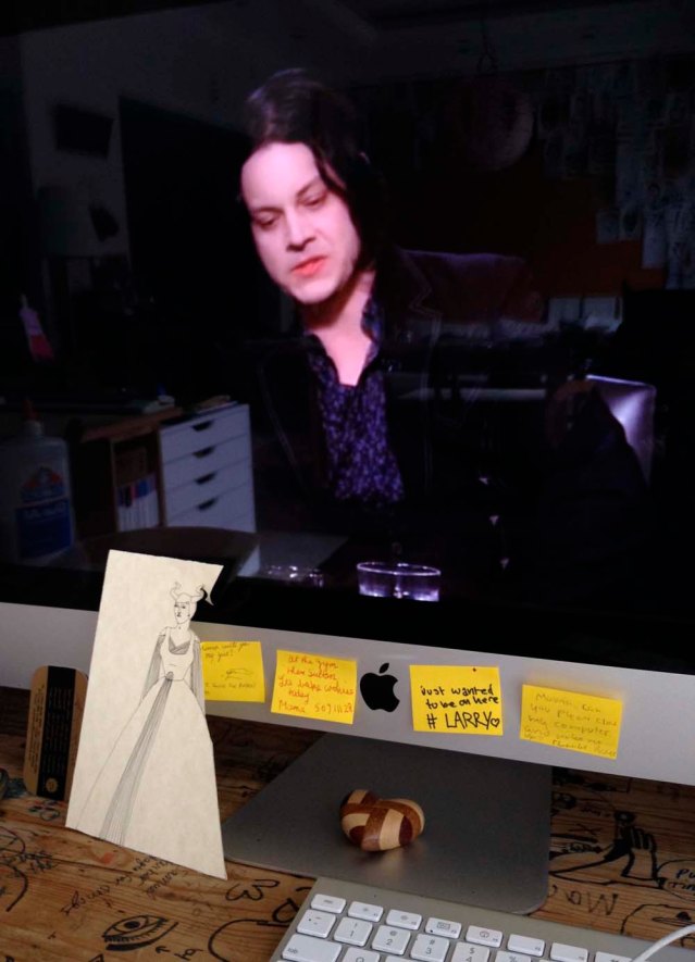 jack white this morning. i love this guy. he's intelligent, he makes complete sense and i love his work ethic. oh and i love his music and he's sexy and if i could i'd be his best friend