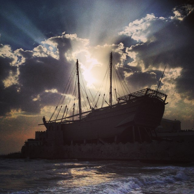 the hashemi's masts poke the sky. i know instagram's been inundated with photos of kuwait's skies but i couldn't resist