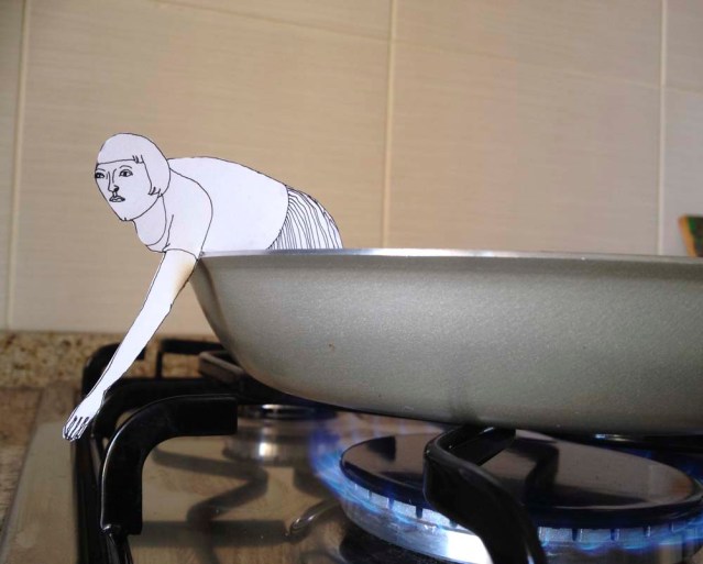 out of the frying pan