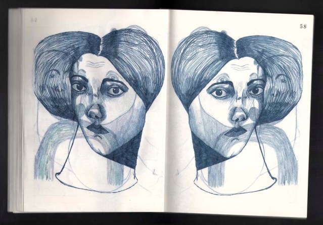 the hair } in duplicate