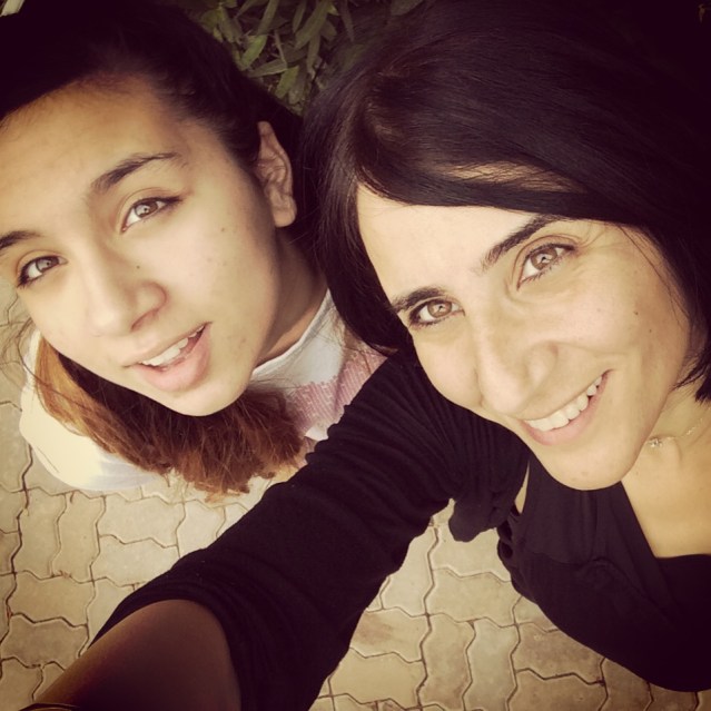 z and i started the day with a mommy and daughter selfie. she's seasoned. i'm getting there