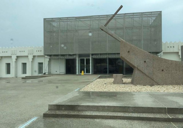 the exterior of mathaf museum in doha. this'll be my home for a week. it'll house my exhibition for two months. my neighbors will be mona hatoum and etel adnan. how cool is that? for me, very!