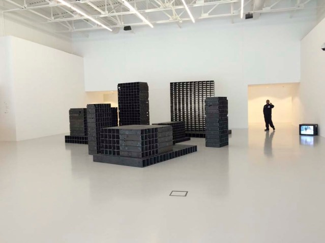 mona hatoum's 'bunker' occupies the museum entrance. I find such serenity in her work, despite the title of this exhibition: 'turbulence'