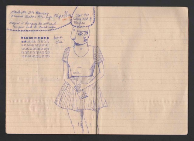 a little sparse. i was too busy enjoying m's company. i have to say, this is one of the best flights i've had ever. it was like those dreams i have when i'm wondering why the plane is too comfy. it's hard to explain