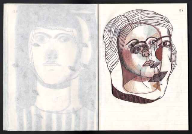 morning breath } the original in color pencil and ballpoint pen