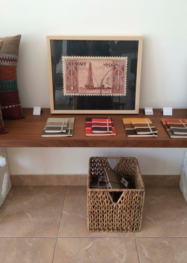 a hand-painted stamp by artist matt corbin bishop