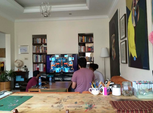 the boys and the new playstation 4, which i am secretly eying 