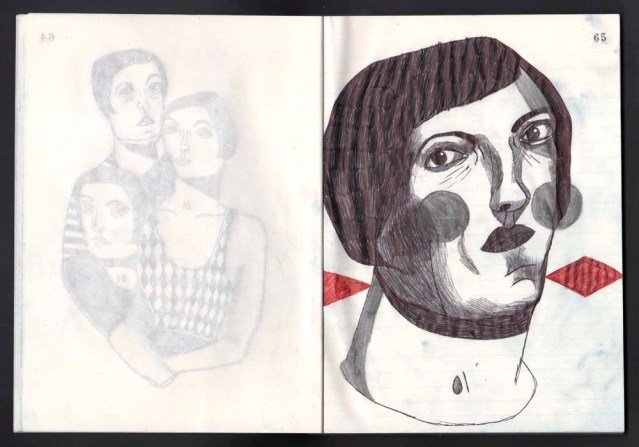 diamondback } original in ballpoint pen and pencil