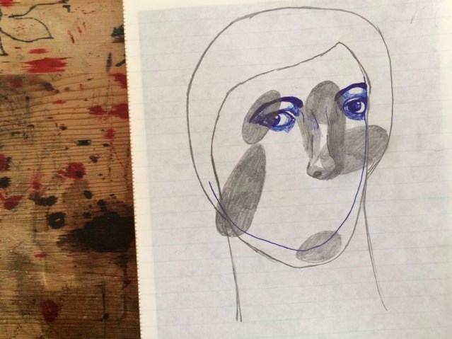 pencil and a bit of pen