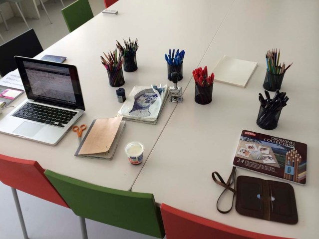 all prepped up. i love clean tabletops