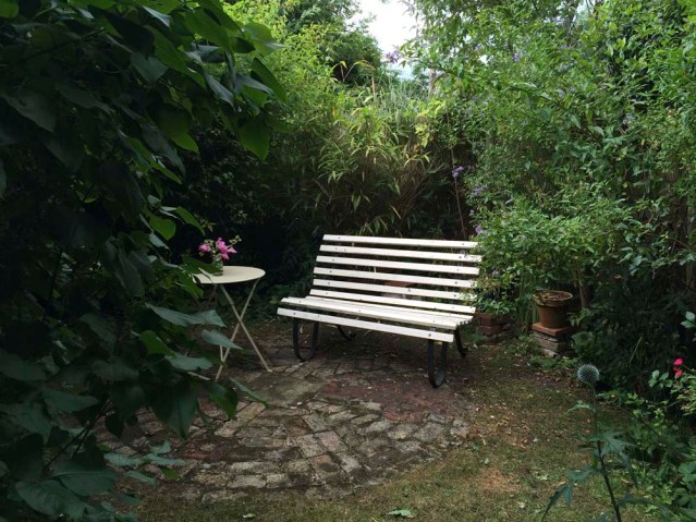 a hidden garden outside