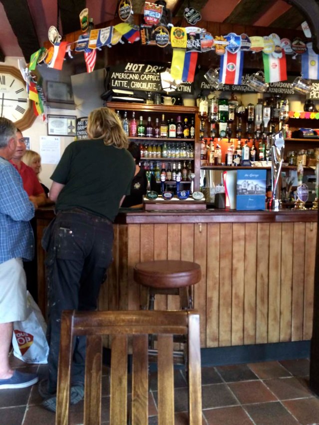 at the george i sit at the wobbliest table