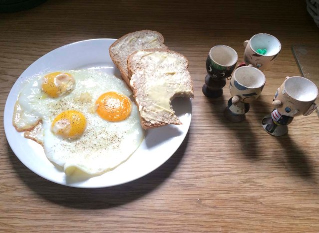 egg holders are eying my breakfast
