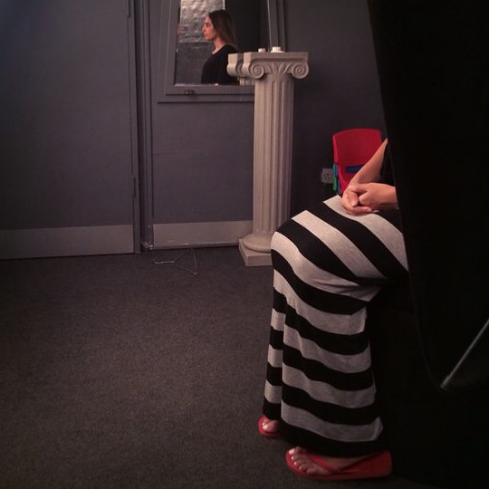 y getting her visa photo taken. in our photos we both looked appropriately like felons