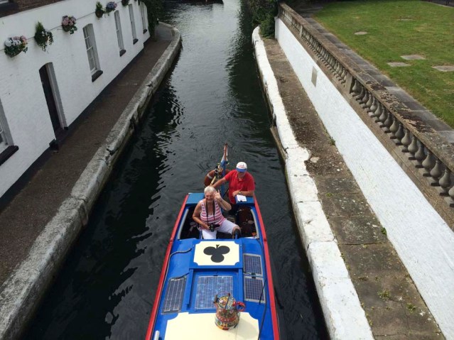 over the canal by her place. what an unexpected thing