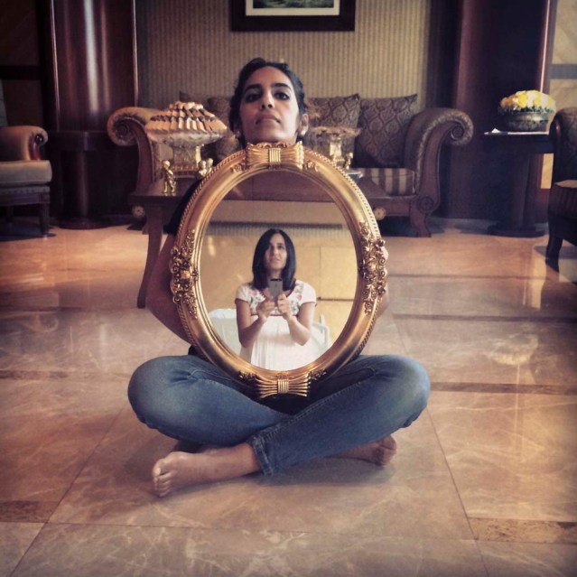 yasmine and i goofing off in the hospital suite on august 14th