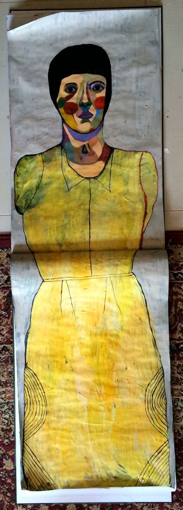 the centerfold I, 2014, acrylic on paper