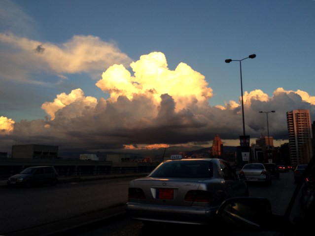 breath-taking skies in beirut tonight