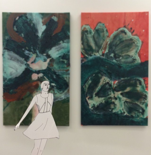 eve soars among the paintings of spanish artist dario alvarez basso's exhibition at the art factum gallery